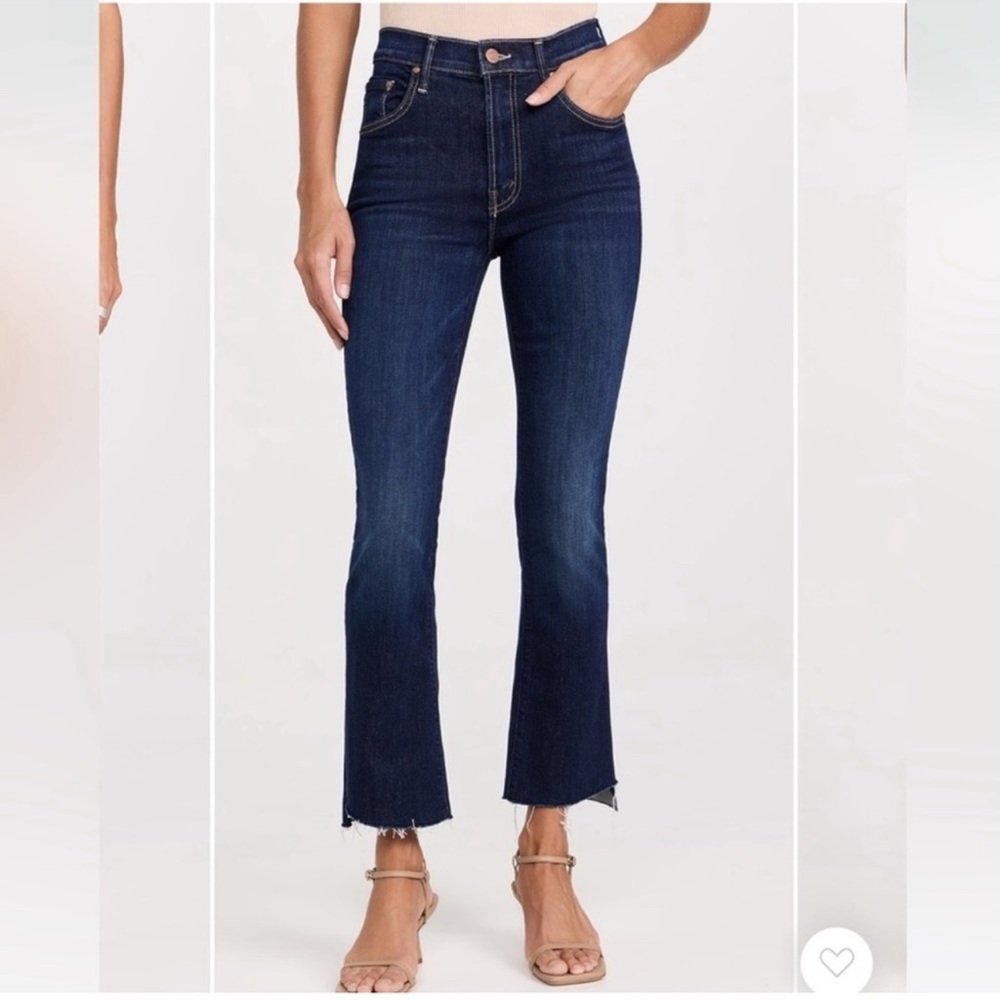 MOTHER insider crop Step Fray Jeans Size 34